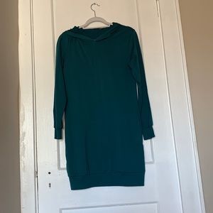 SHEIN sweatshirt dress with pockets and hoodie.